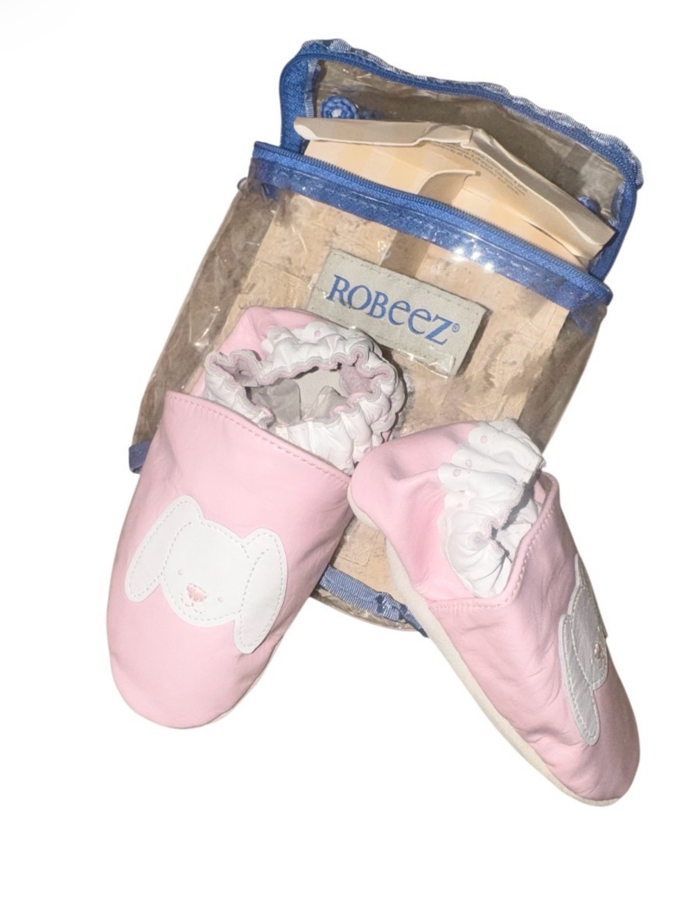 NIP 🐰NEW💥 ROBEEZ Bunny soft sole baby girls shoes size 18-24 months 5 5.5 6